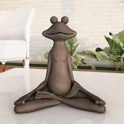 NATURE SPRING Meditating Frog Statue Resin Zen Animal Yoga Figurine for Outdoor Lawn, Garden Décor, Flower Beds 872578NYU